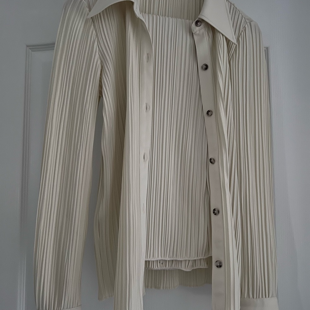 Worn once Anine Bing Nuri Button Down Shirt + Billie Pant Set